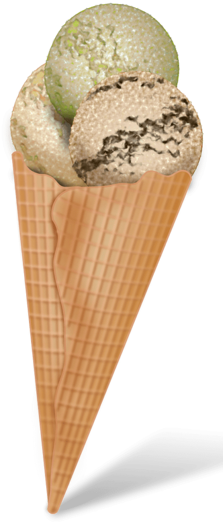 triple scoop ice cream cone