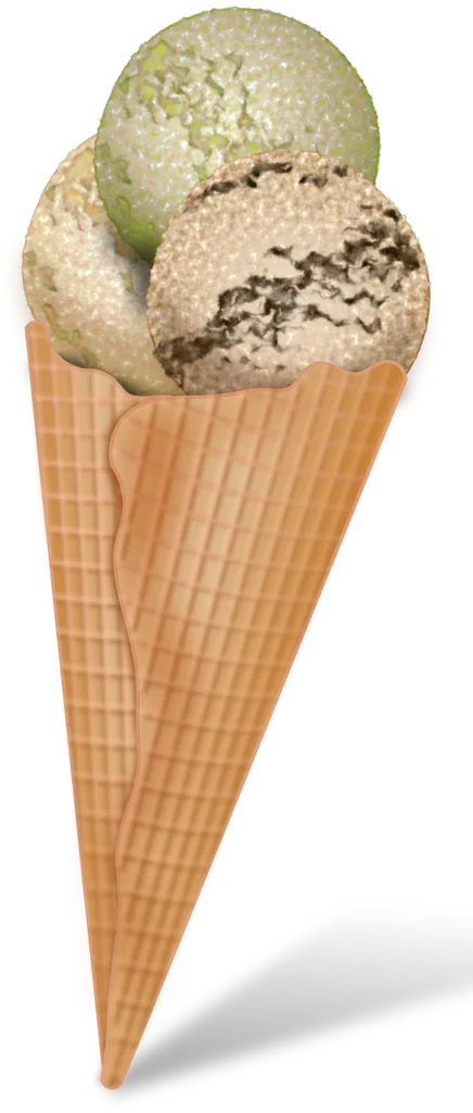triple scoop ice cream cone